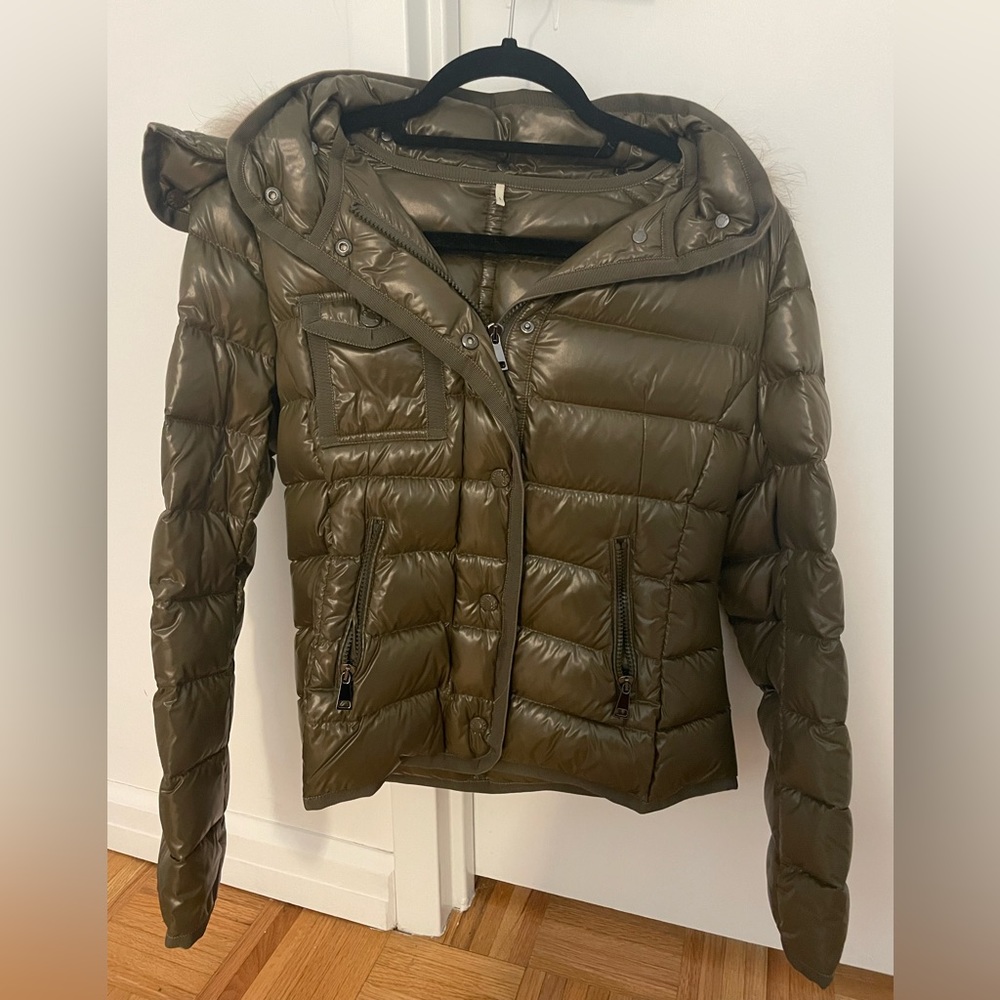 Women’s Moncler Puffer Jacket with Fur Hood - Size 1